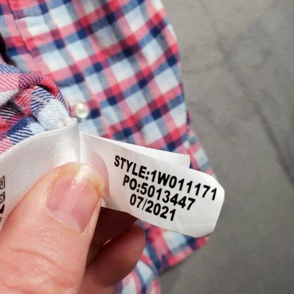 Vineyard Vines Shirt Mens L Pink White Blue Plaid Flannel Classic Fit Preppy - Picture 9 of 9